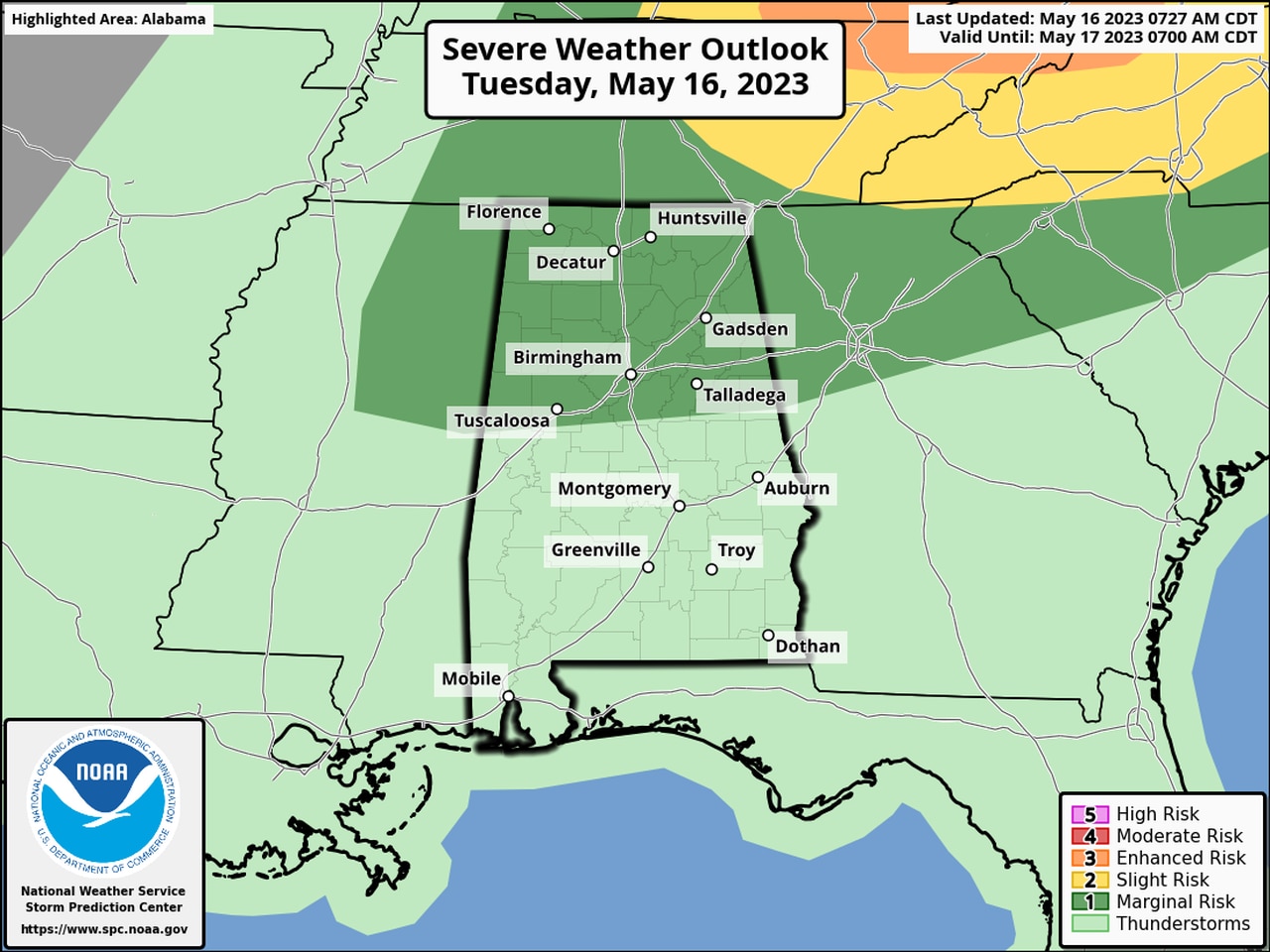 More isolated severe storms possible Tuesday in Alabama