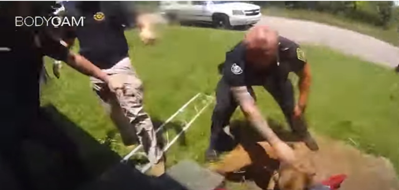 Unarmed Black Alabama man’s lawyers release body cam footage showing dog attack