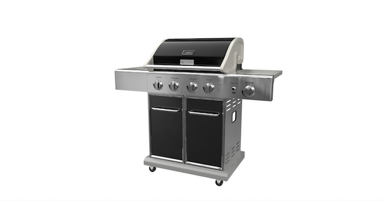 Mondawe 5 - Burner Countertop Liquid Propane 53000 BTU Gas Grill with Side Burner and Cabinet