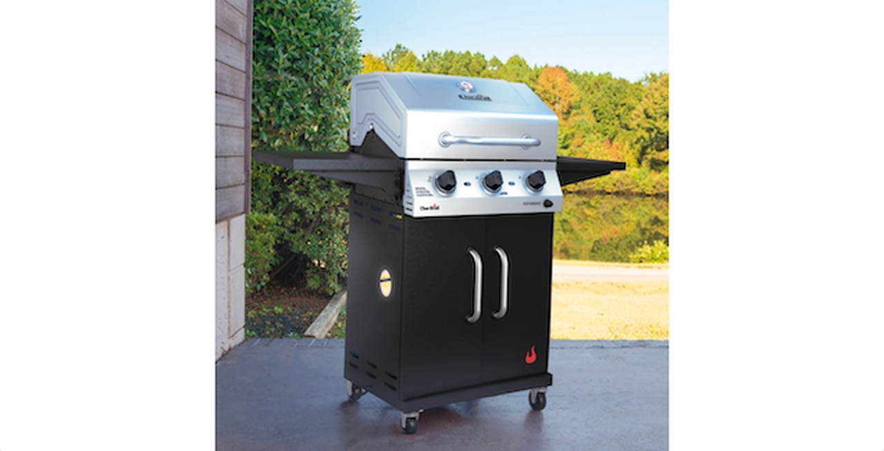 Char-Broil Performance Series 3-Burner Gas Grill Cabinet, Black & Stainless