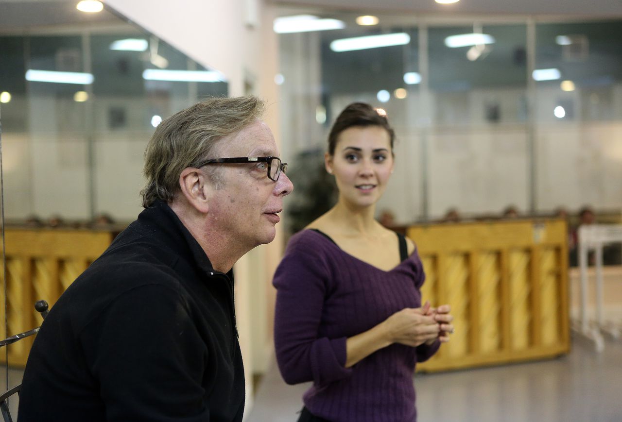 Mobile Ballet artistic director Winthrop Corey is pictured with principal dancer Noel Hanley during a rehearsal Monday, Nov. 25, 2013, in Mobile, Ala., for a production of "The Nutcracker." (Mike Brantley/mbrantley@al.com)