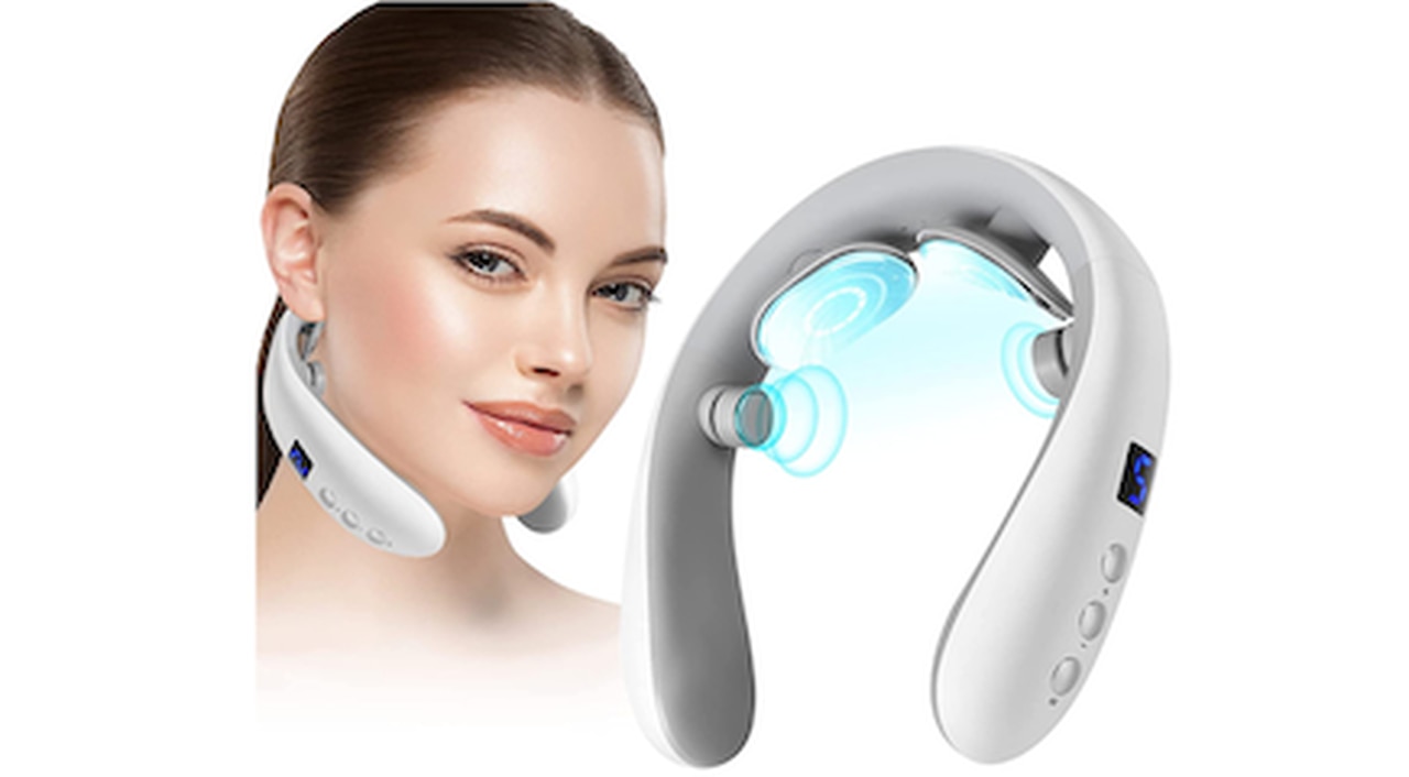 Neck massager with heat feature