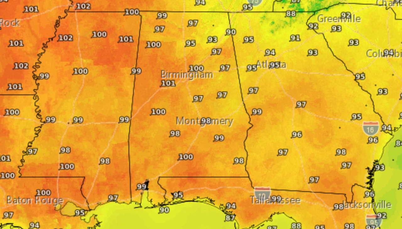 Alabama heatwave: Officials say heat index may hit 118