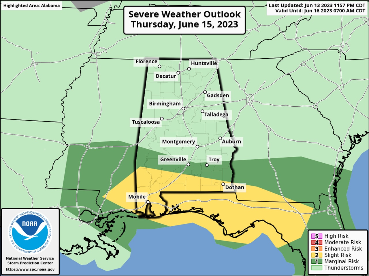 Thursday severe weather outlook