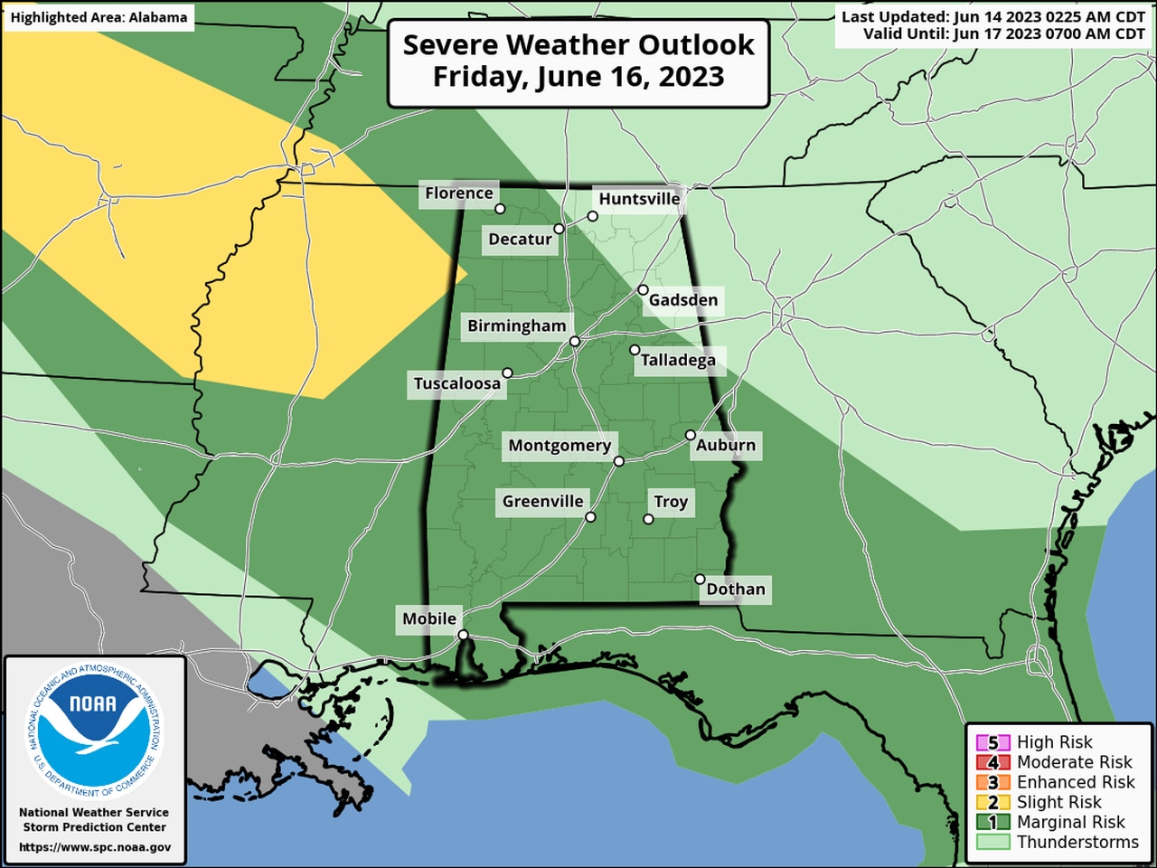 Friday severe weather outlook