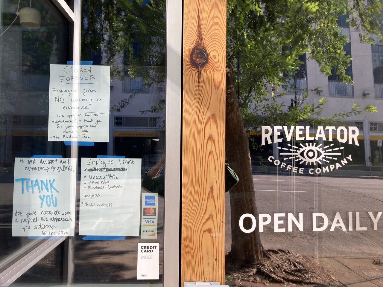 Downtown Birmingham coffee shop closes without warning