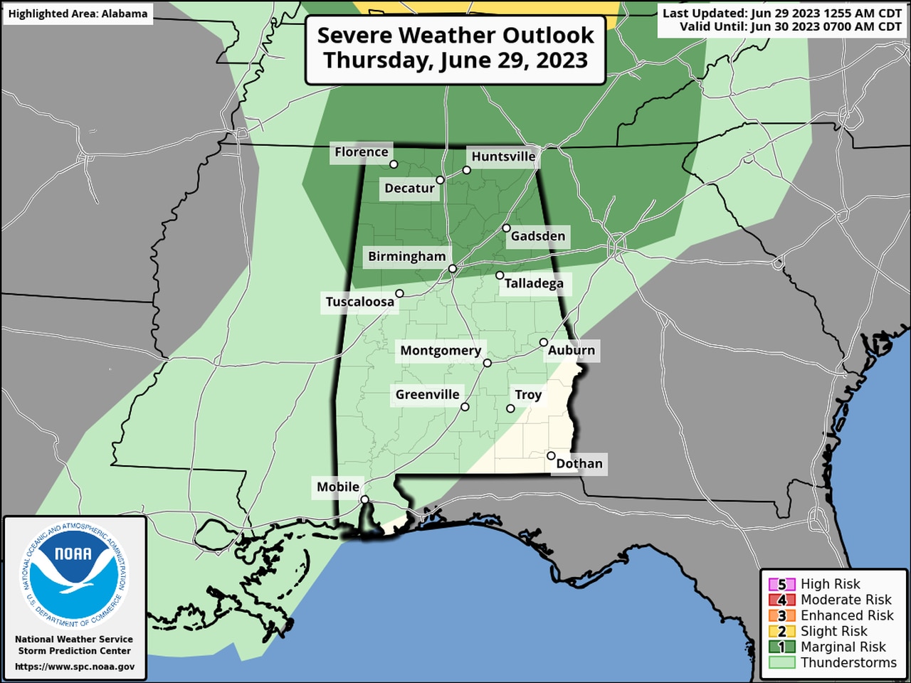 Thursday severe weather outlook