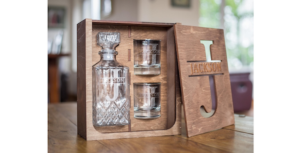 Personalized Whiskey Glass Decanter