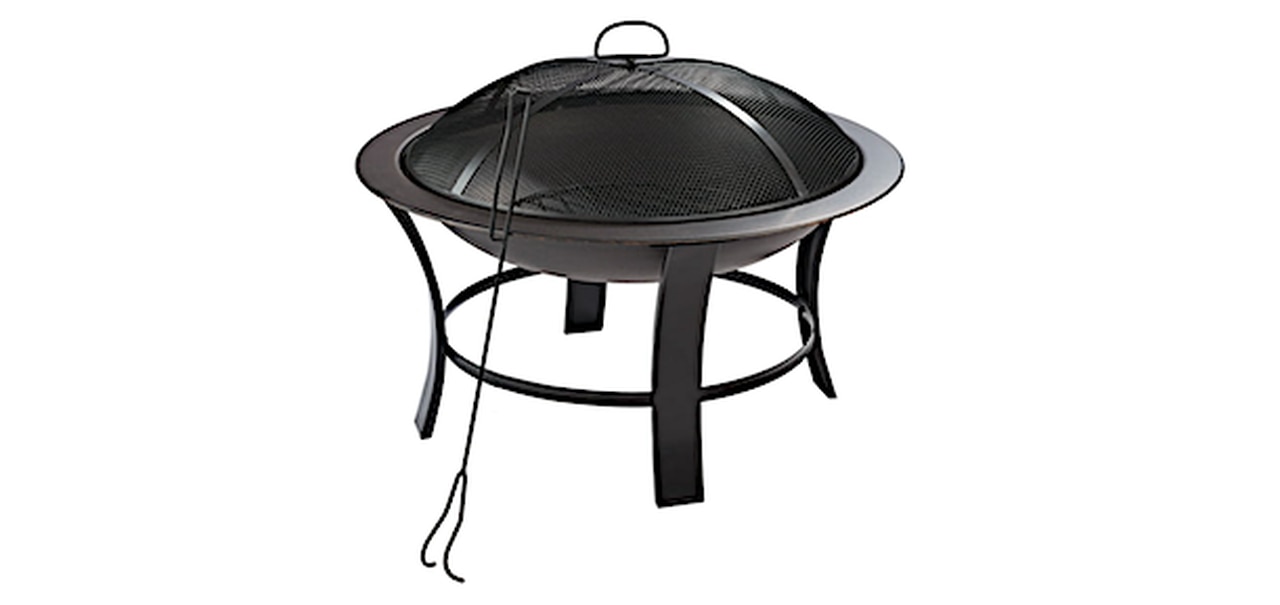 Mainstays 26″ Metal Round Outdoor Wood-Burning Fire Pit