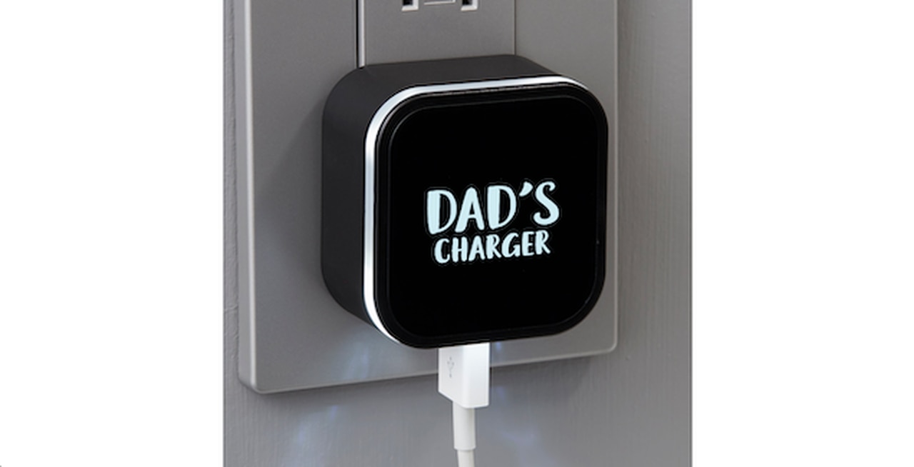 Personalized LED Triple Port USB Charger for Dad