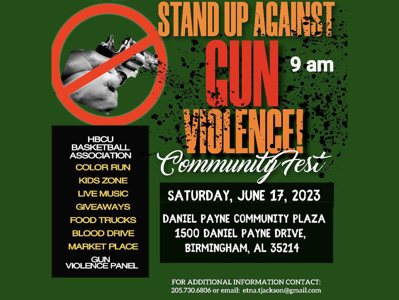 Gun violence awareness community event set for Saturday in Birmingham