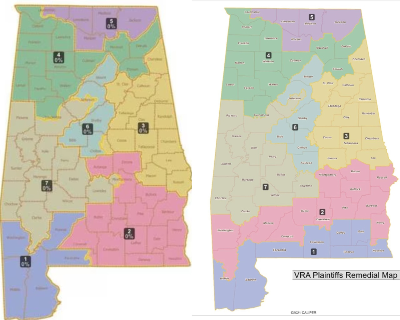 Hereâs the Alabama redistricting map Supreme Court Voting Rights Act plaintiffs want adopted