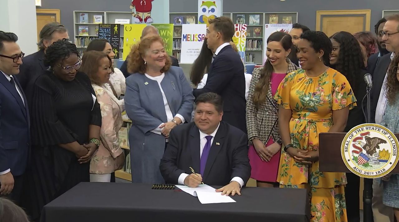 Illinois Gov. JB Pritzker signs first-in-the-nation law banning book bans