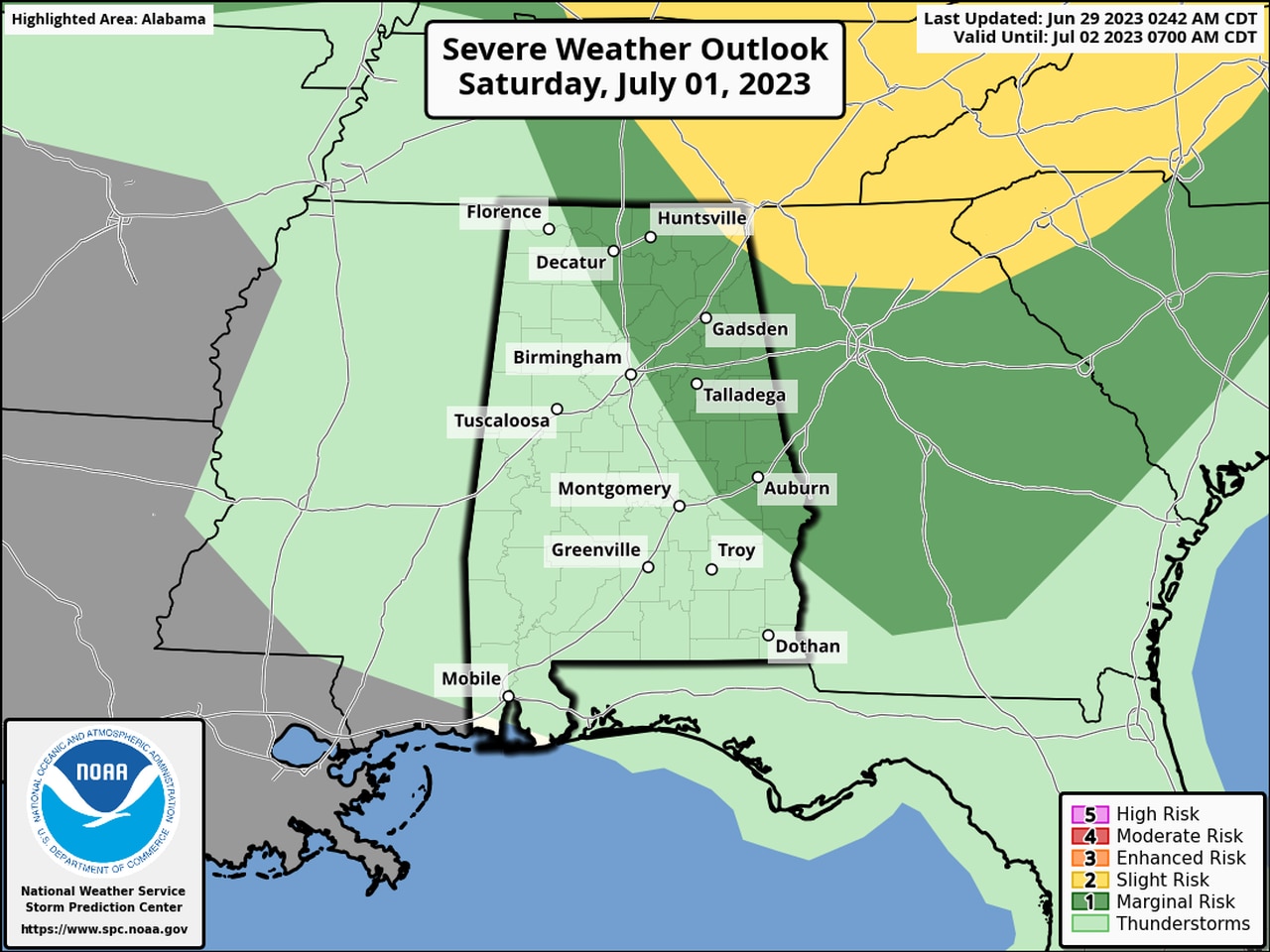 Saturday severe weather outlook