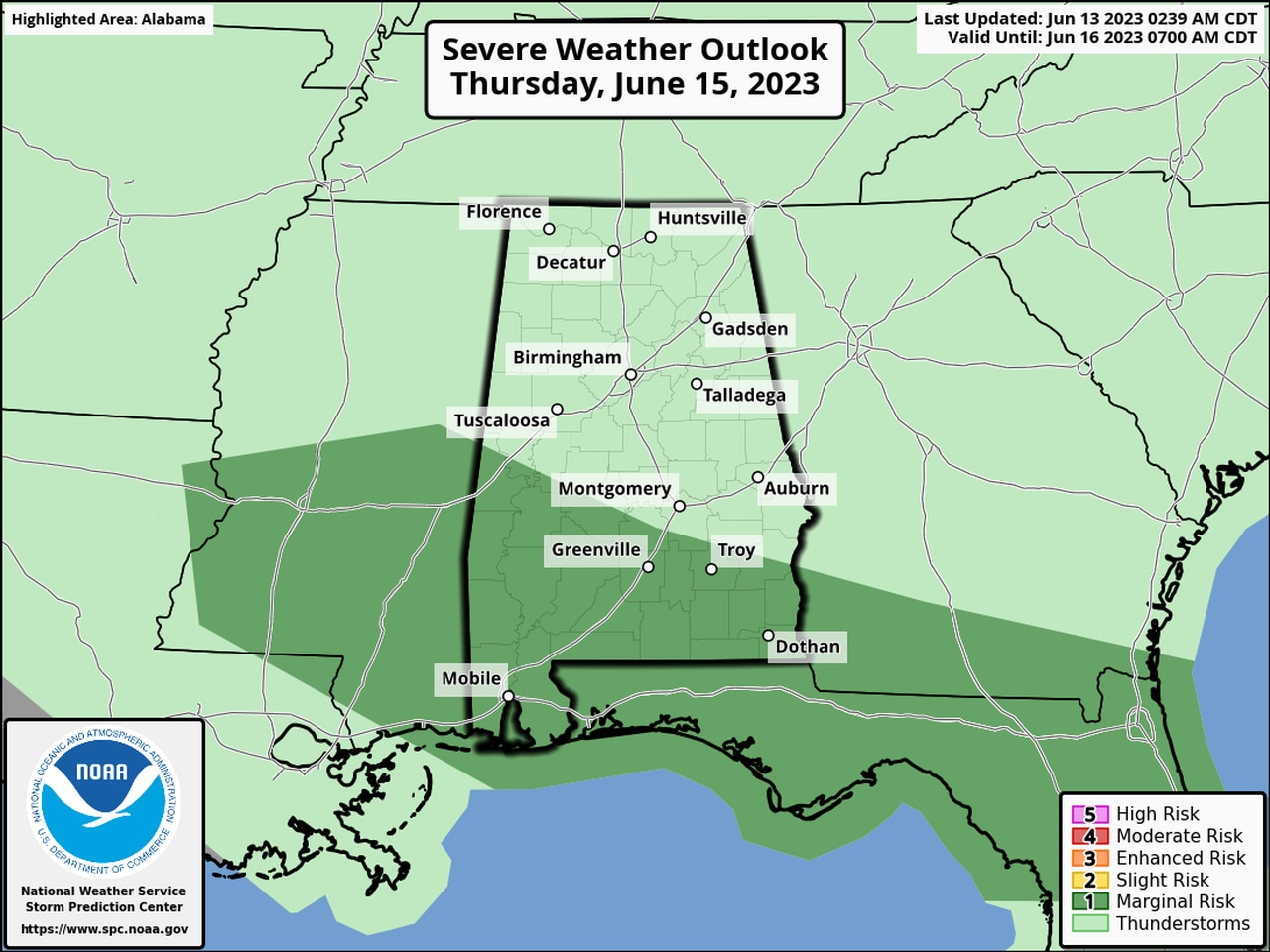 Thursday severe weather outook