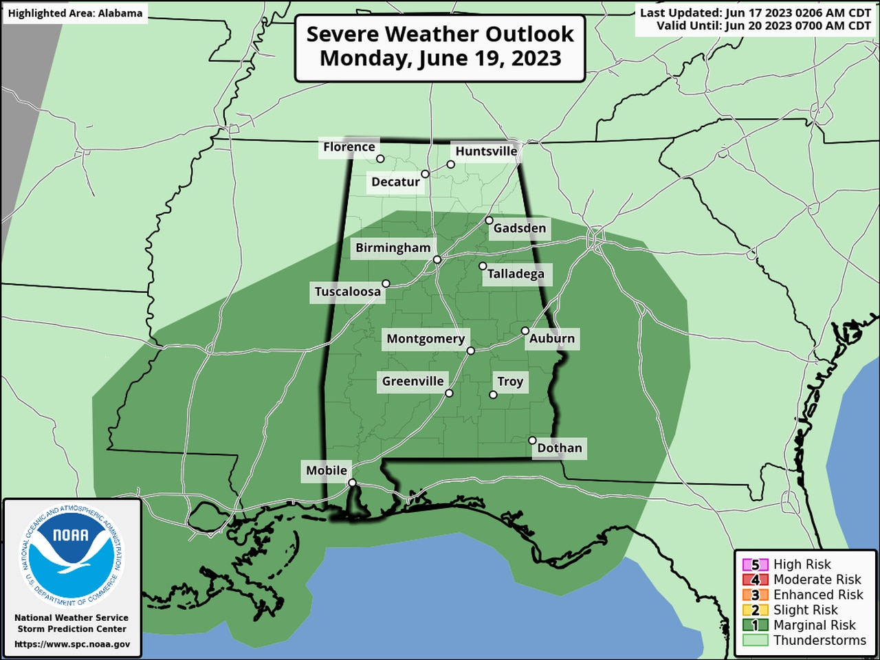 Monday severe weather outlook