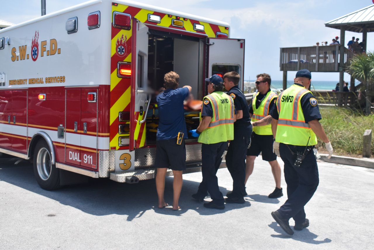 Man in critical condition after being pulled from water off Panhandle beach