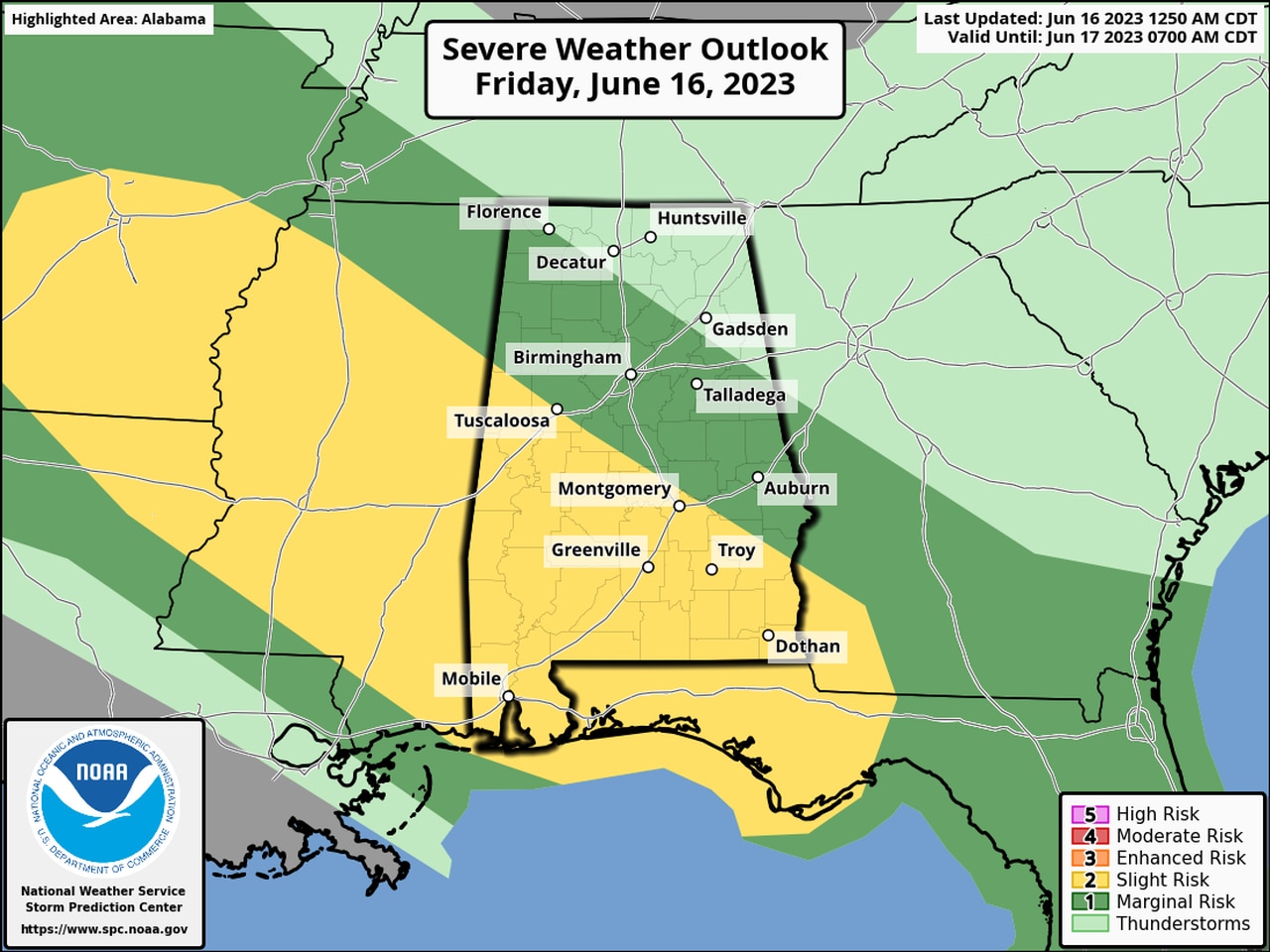 Severe storms continue in Alabama on Friday