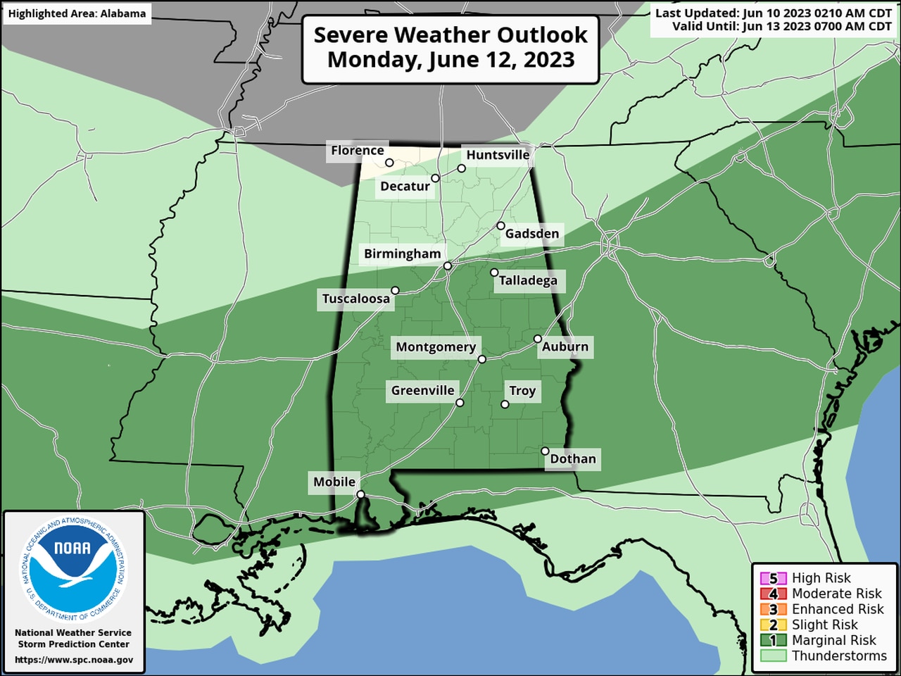 Monday severe weather outlook