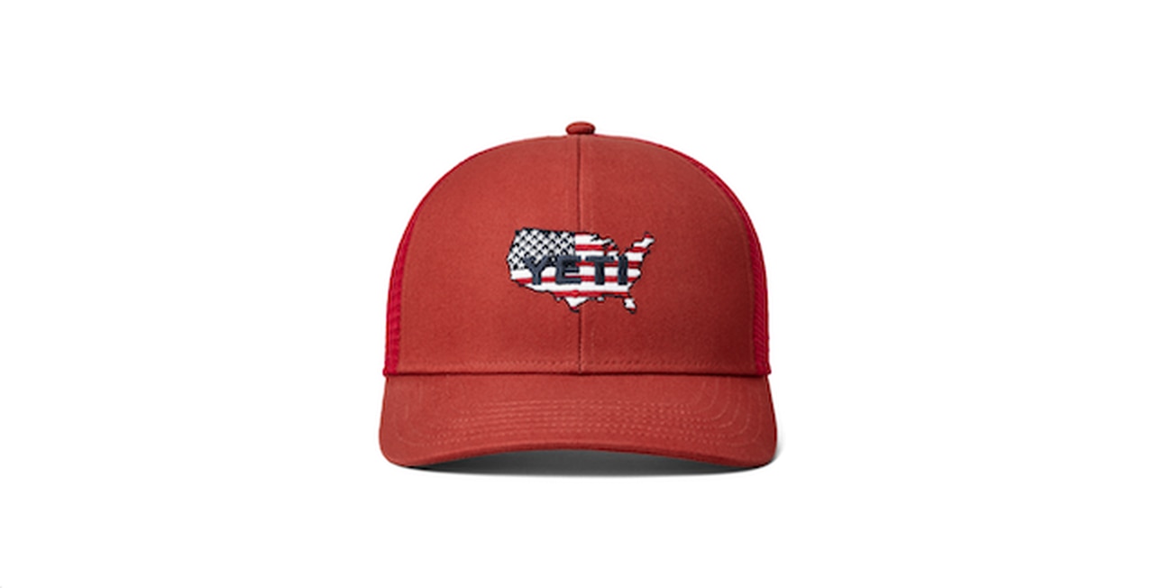 USA Flag mid pro trucker hat