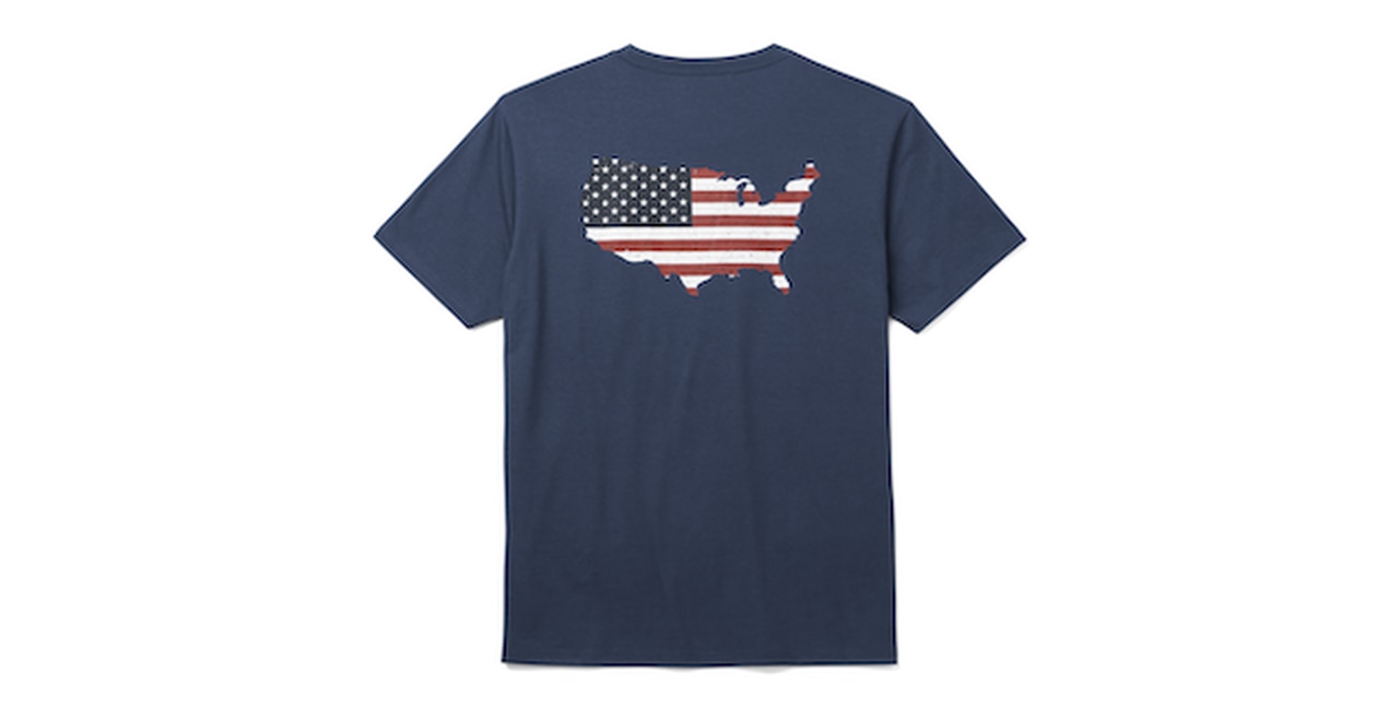 USA flag pocket short sleeve T-shirt