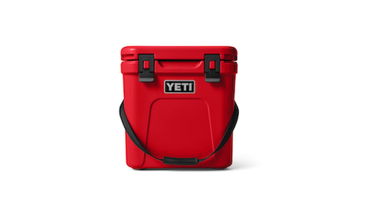 Roadie® 24 hard cooler in Rescue Red