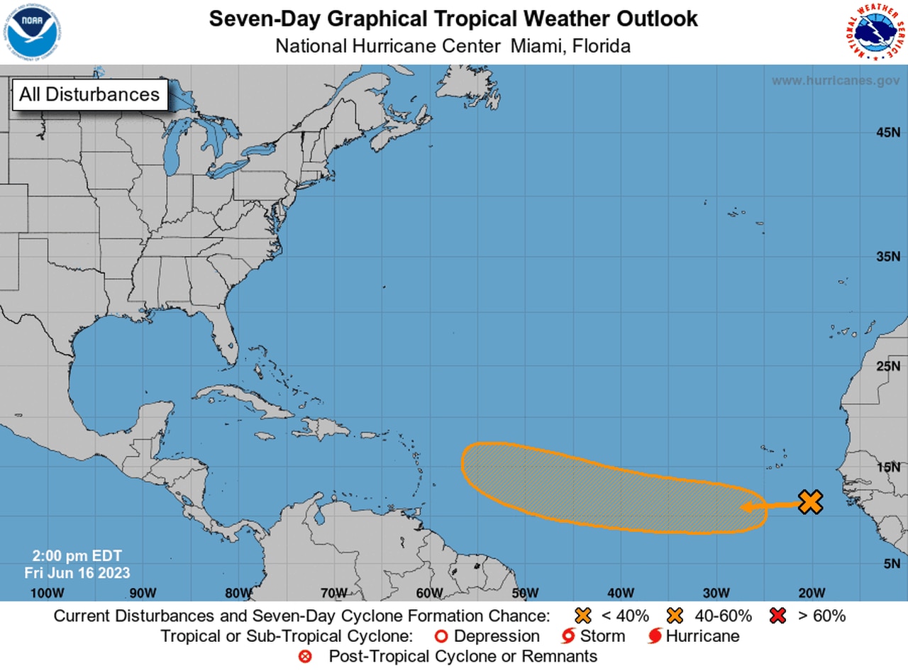 Tropical depression possible next week in Atlantic