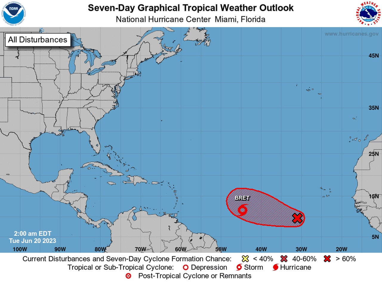 Tropical Storm Bret could become 2023â²s first hurricane