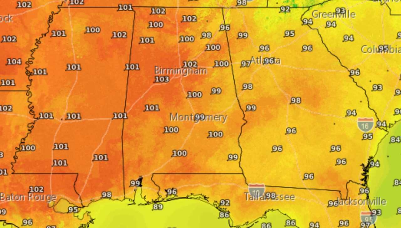Whatâs the hottest June temperature in Alabama?