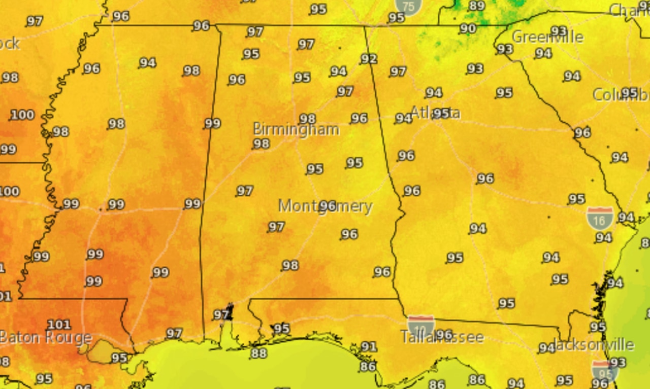 Updated Saturday highs