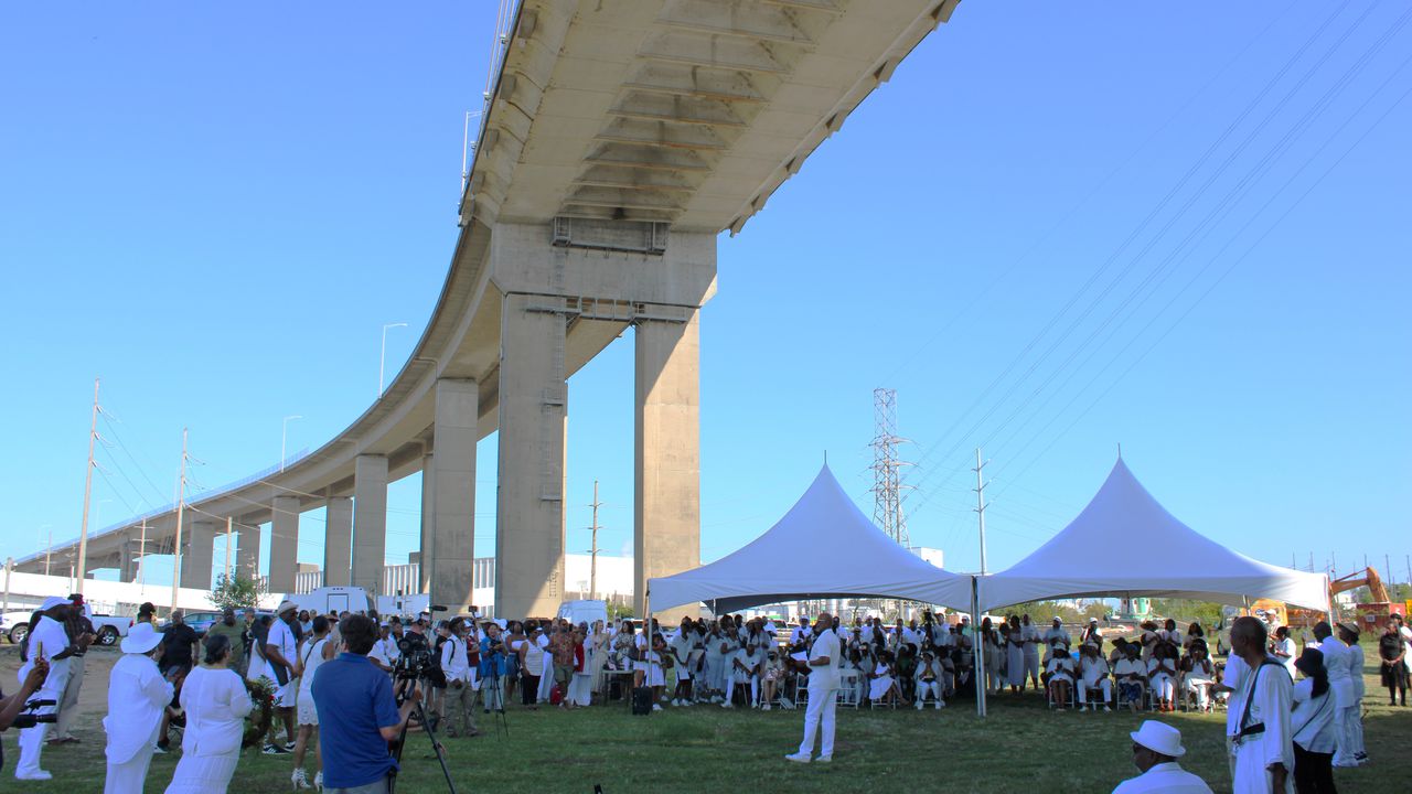 The Clotilda Descendants Association held its third celebration of "The Landing" under the Africatown Bridge on July 8, 2023.