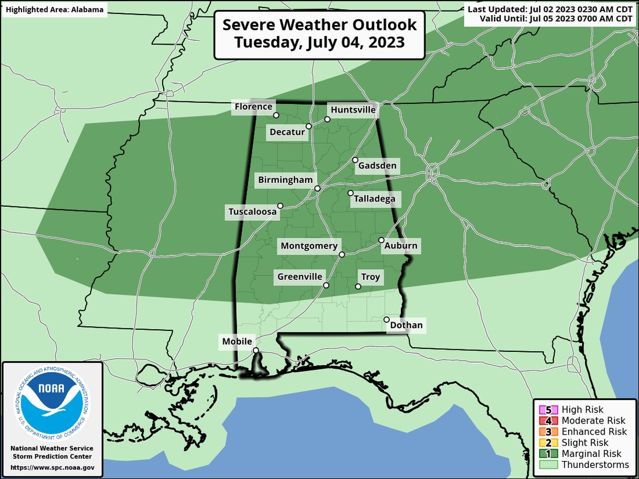 July 4 severe weather outlook