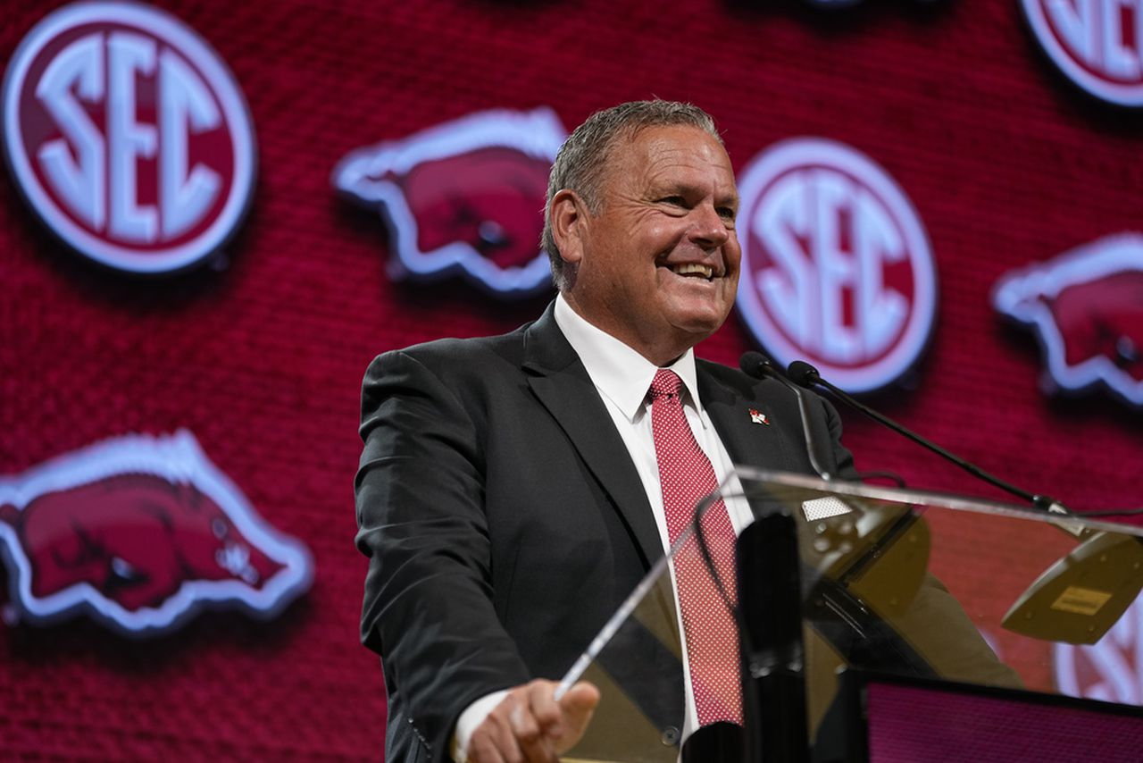 Arkansasâ Sam Pittmanâs 3 funniest moments of SEC media days