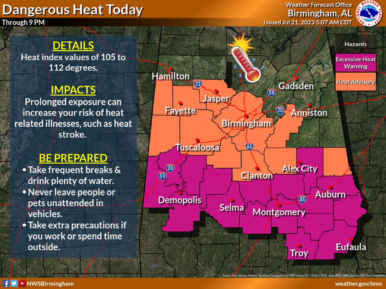 Central Alabama heat