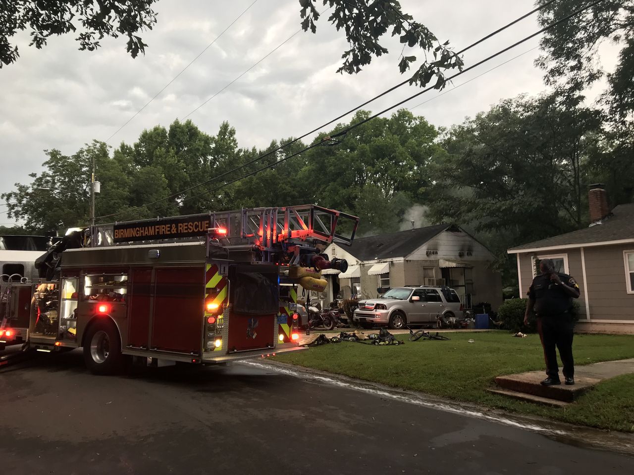 Firefighters rescue person trapped in burning east Birmingham home