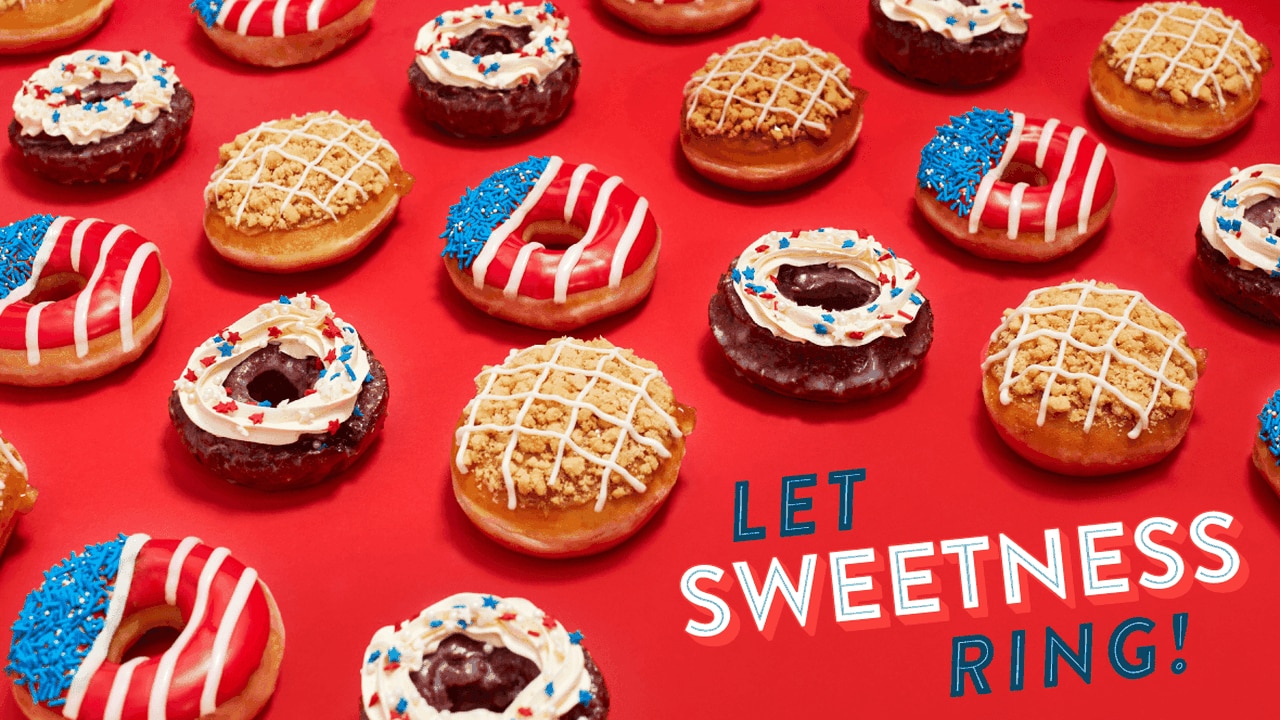 Happy July 4th! Get a free doughnut today at Krispy Kreme