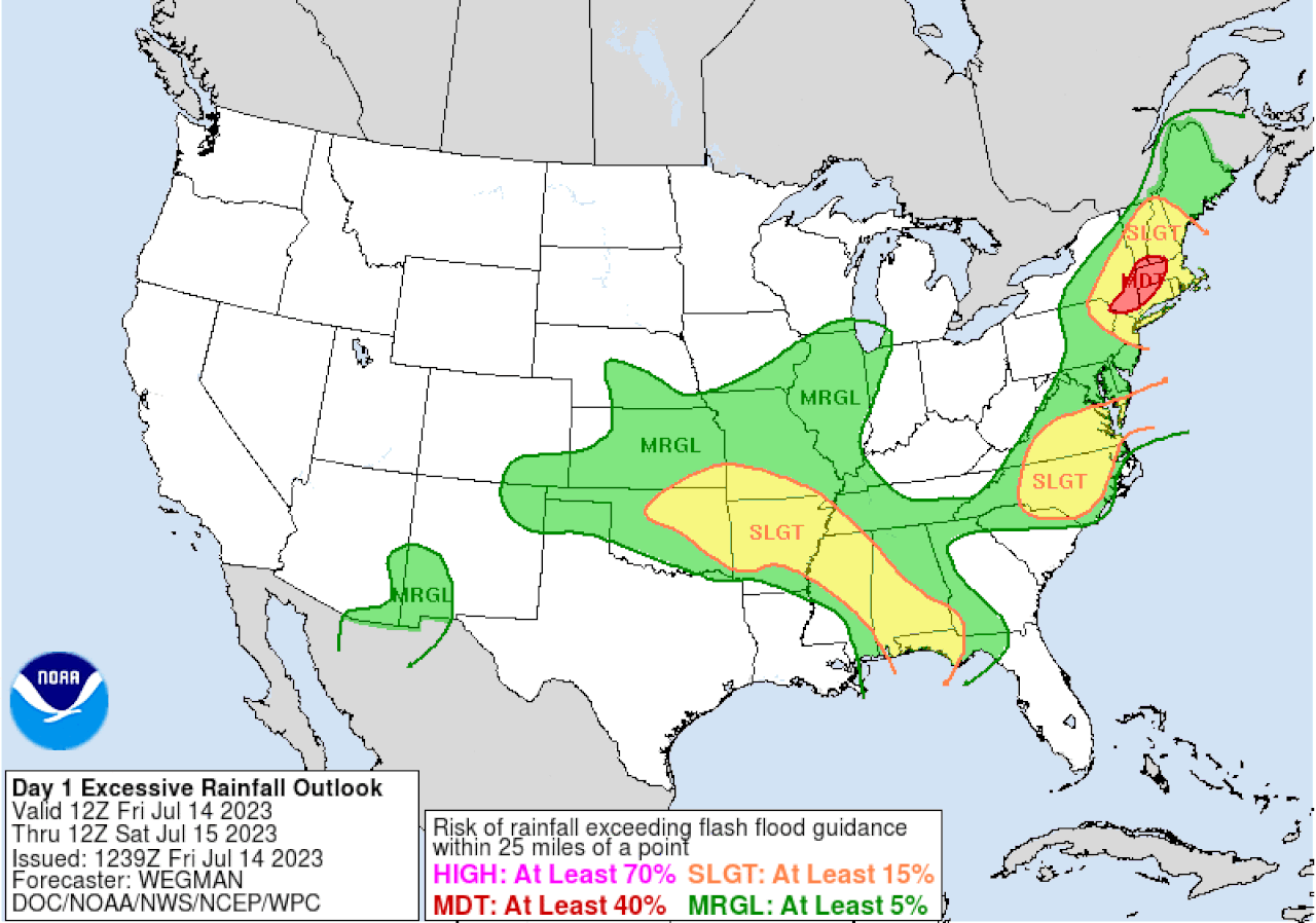 Excessive rainfall outlook