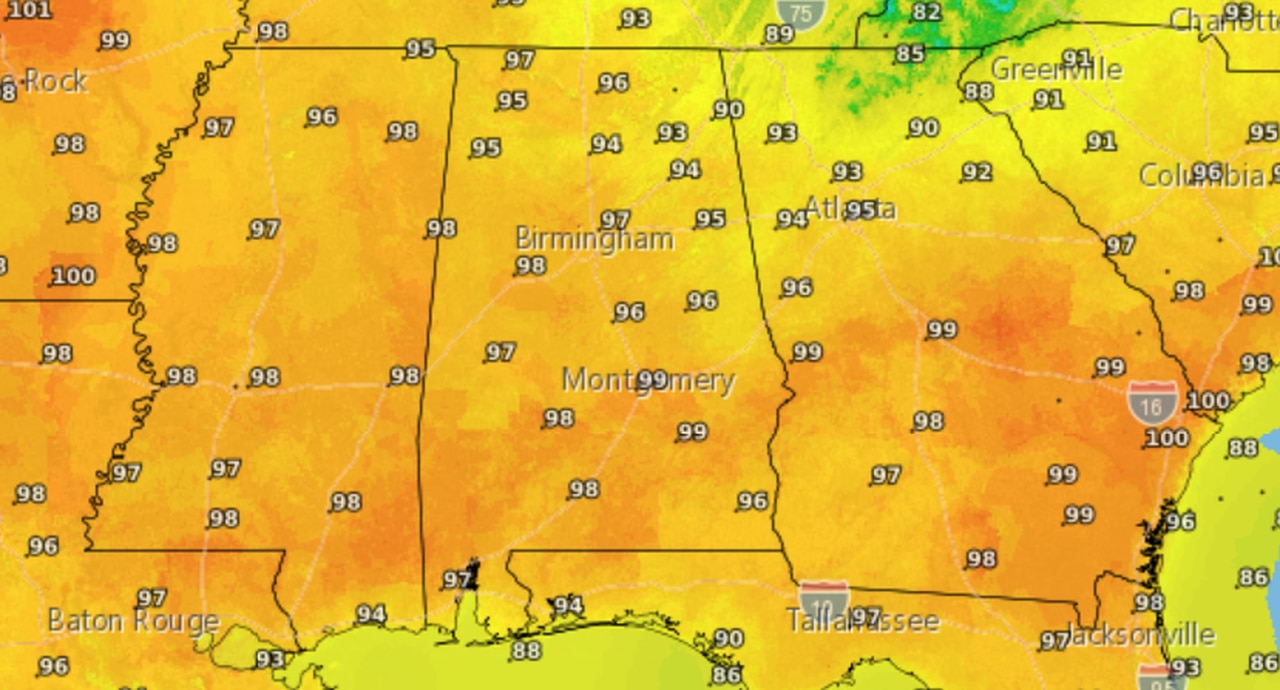 Heat advisory for southwest Alabama on Tuesday