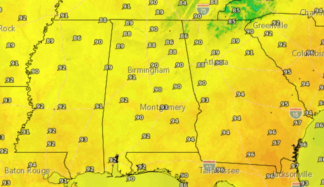 Tuesday highs