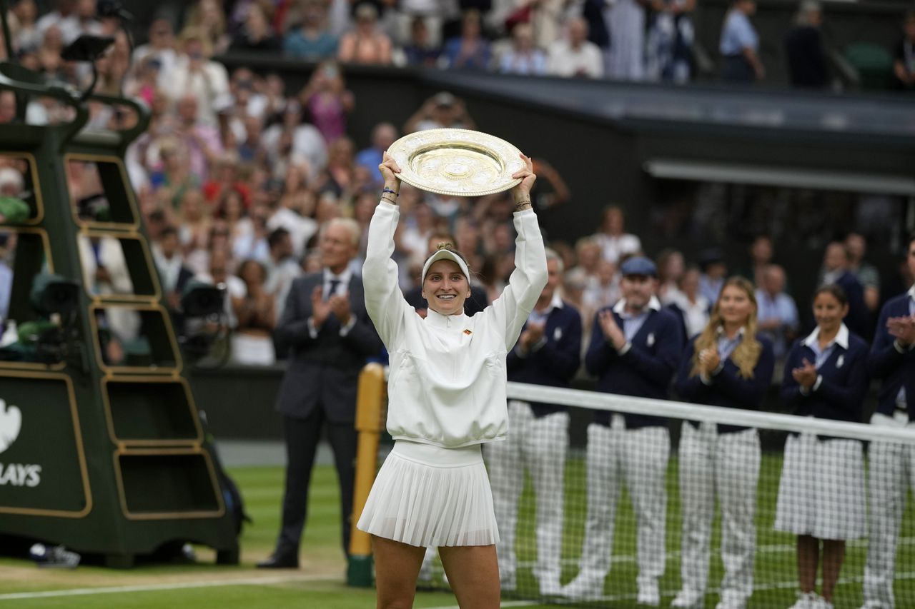 Marketa Vondrousova is Wimbledonâs first unseeded female champion after beating Ons Jabeur