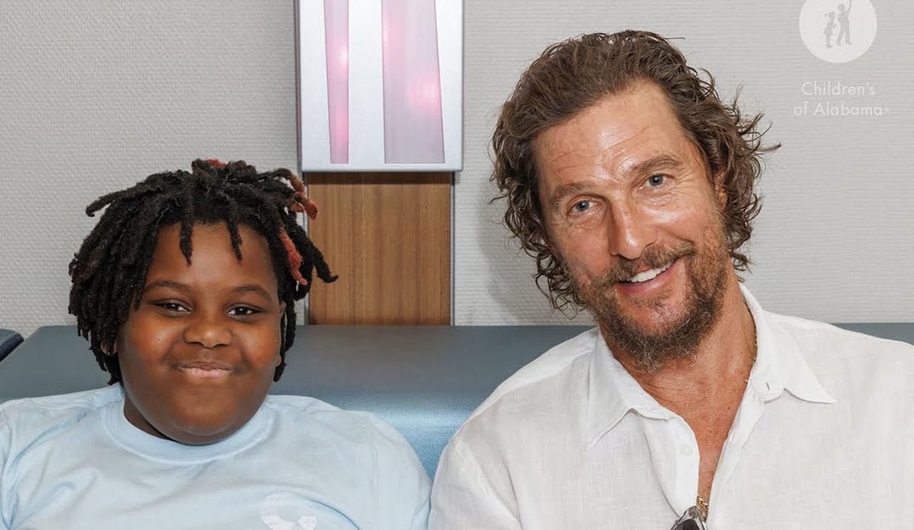 Matthew McConaughey brings smiles to patients at Childrenâs of Alabama: âSo kind and personableâ