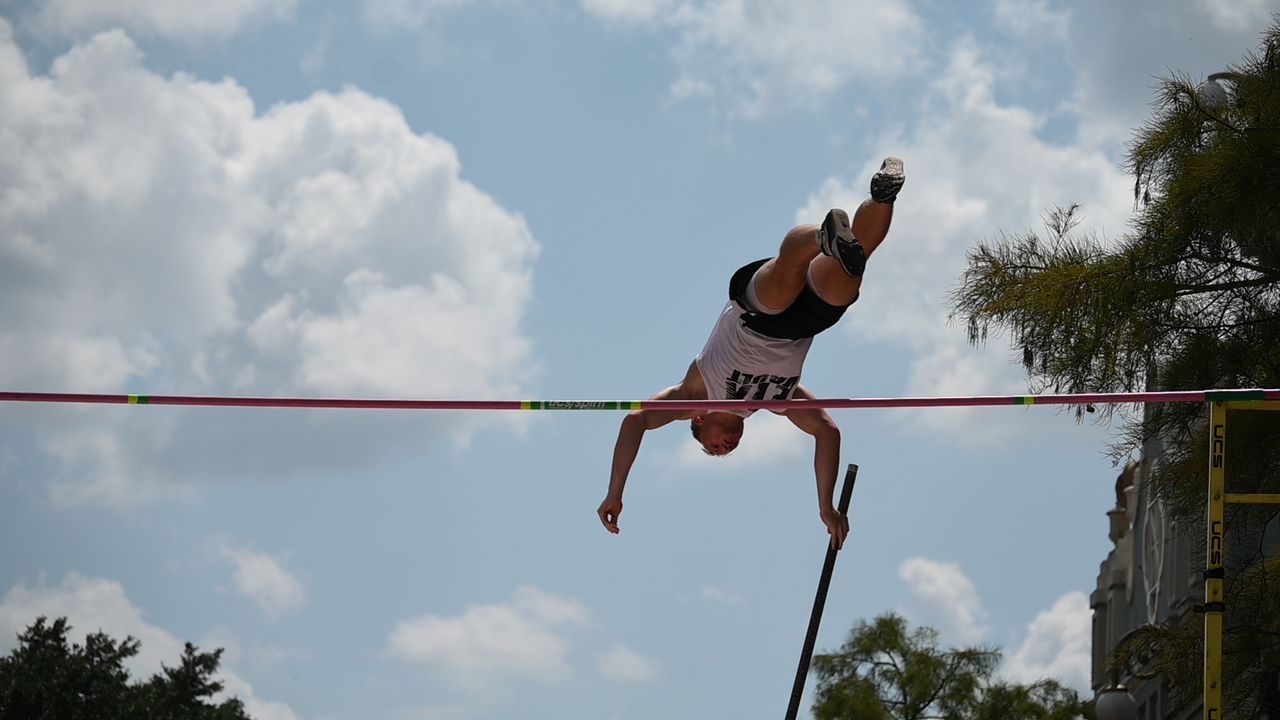 Pole vaulters take to the air during annual Mobile tradition