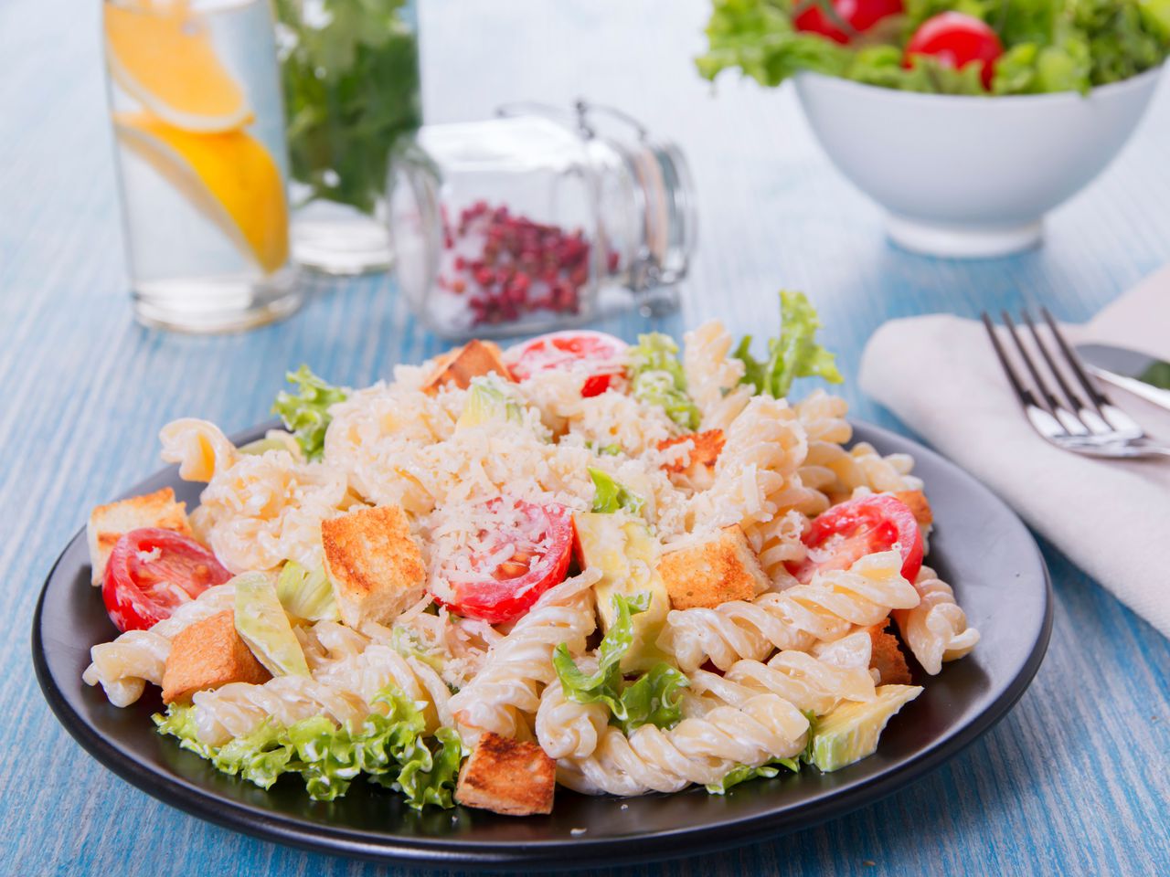 Recipe: Chicken Pasta Caesar Salad