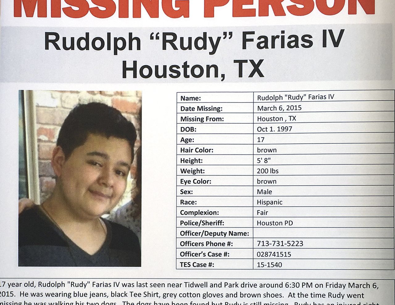 Rudy Farias, who vanished in Texas as teen in 2015, âhas never been missing,â neighbor says