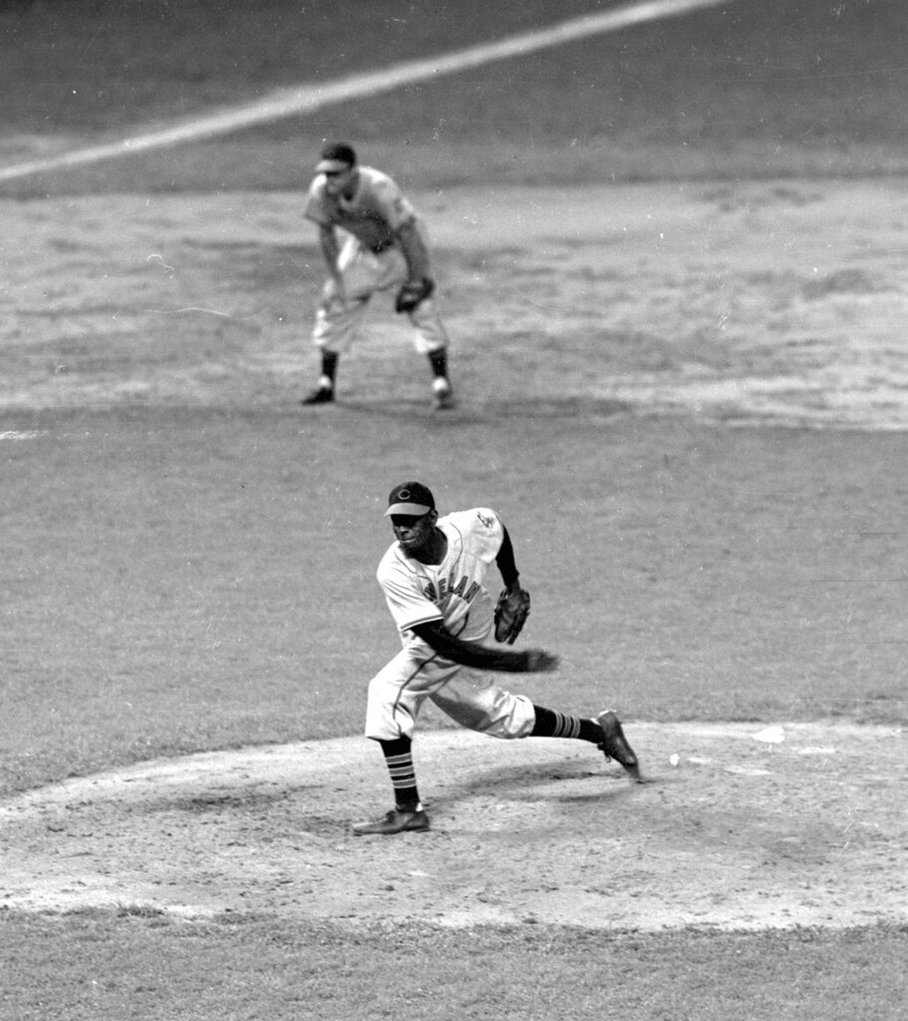 Cleveland Indians reliever Satchel Paige