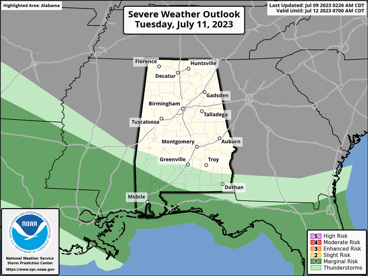 Monday severe weather outlook