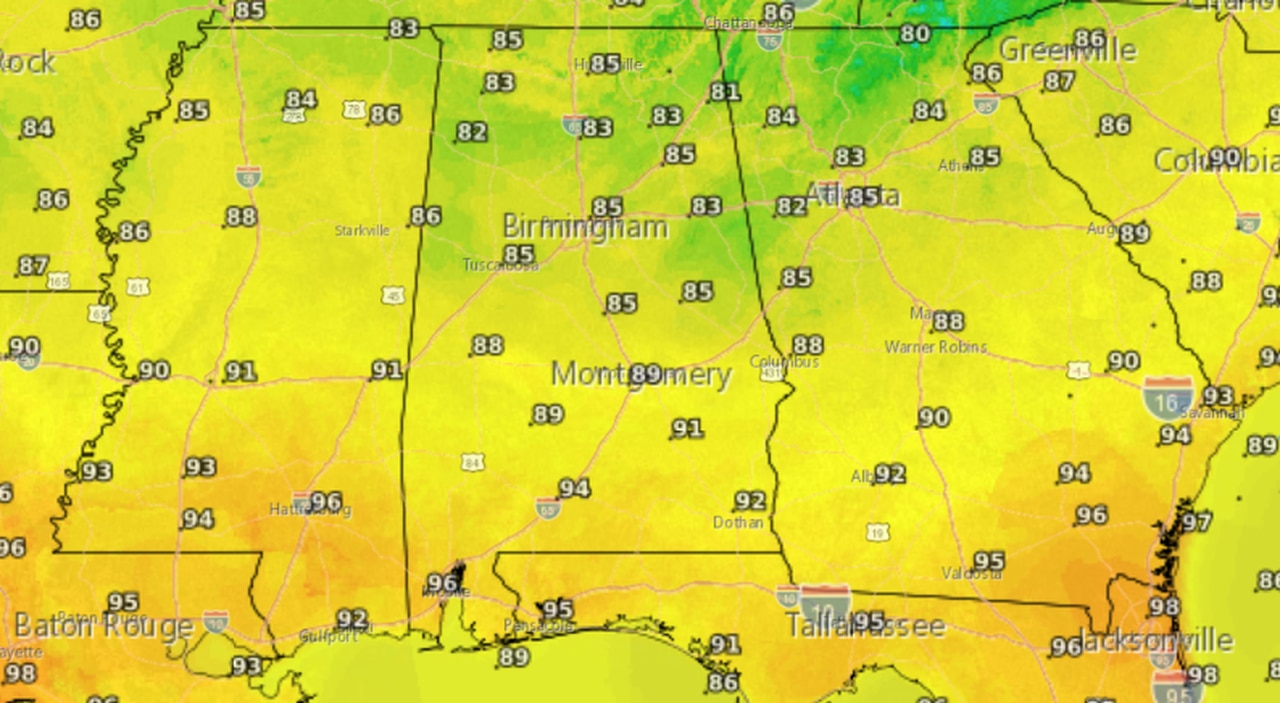 Storms, heat advisories for south Alabama on Saturday