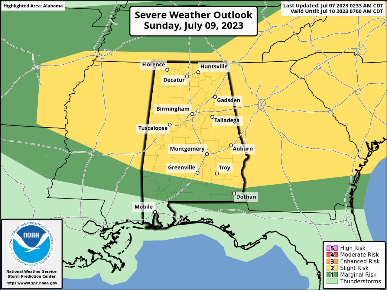 Stormy weekend possible for Alabama