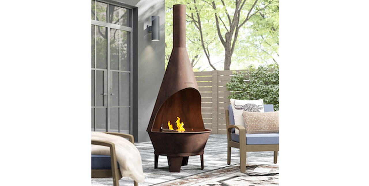 Amabel Steel Wood Burning Chiminea