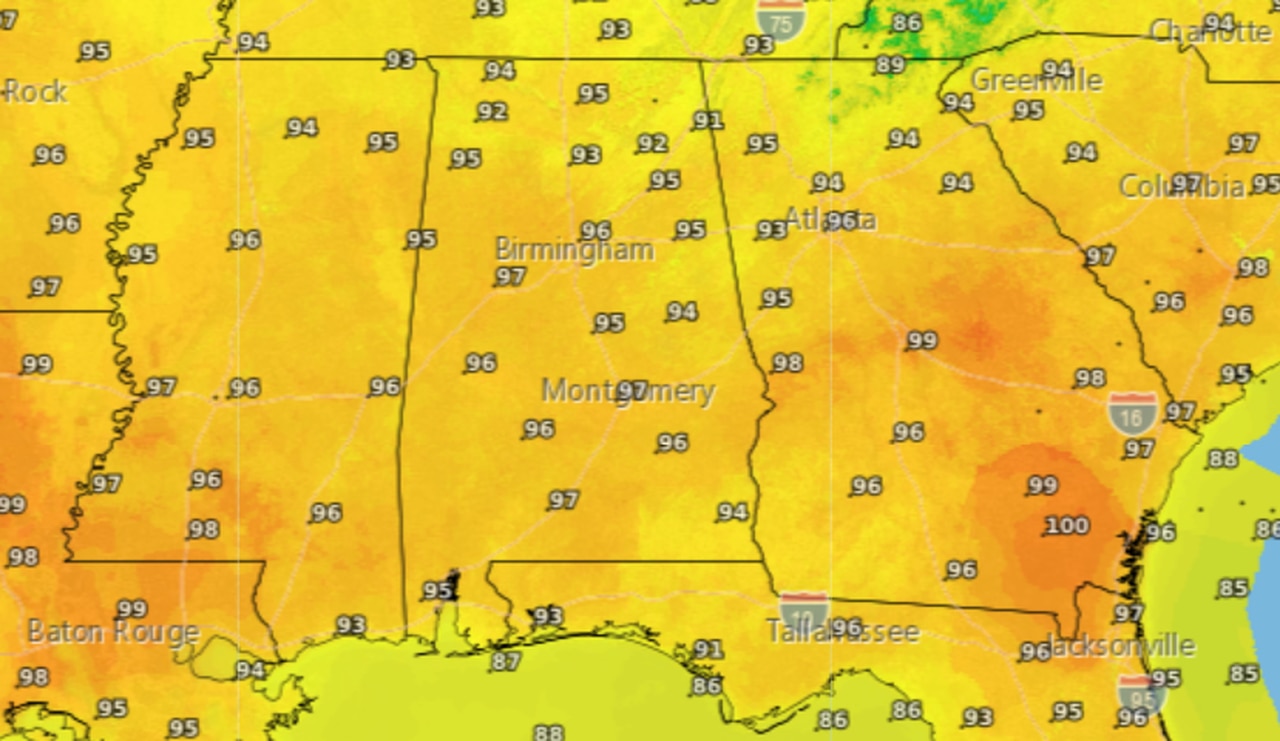 Tuesday highs